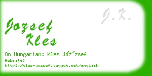 jozsef kles business card